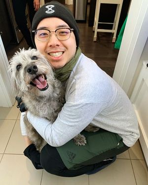 Vince and his beloved dog Charlie